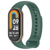 Xiaomi Mi Band 8 Serisi Klasik Kordon Silikon Strap Kayış Koyu Yeşil