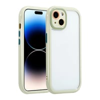 Apple iPhone 14 Kılıf Kamera Korumalı Renkli Kenar ve Çerçeve Tasarımlı Zore Vitamin Kapak  Yeşil