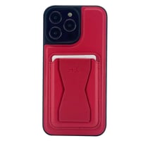 Nettech Apple iPhone 13 Pro Uyumlu Deri Purse Seri Arka Koruma Kılıf (Kırmızı) NT101333