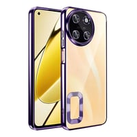 Realme 11 4G Kılıf Kamera Korumalı Logo Gösteren Zore Omega Kapak  Derin Mor