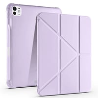 Apple iPad Pro 11 2024 Kılıf Zore Tri Folding Kalem Bölmeli Standlı Kılıf  Lila