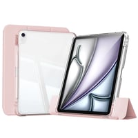 ​Apple iPad Air 13 2024 Kılıf Magnetik Ayrılabilen Airbagli Zore Sliding Tablet Kılıfı  Pembe