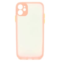 Nettech Apple iPhone 12 Uyumlu Kontrast Renkli Tuş Seri Arka Koruma Kılıf (Pembe) NT88622