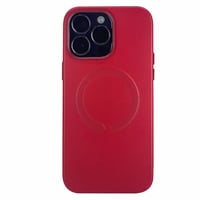 Nettech Apple iPhone 13 Pro Uyumlu Deri Magsafe Seri Arka Koruma Kılıf (Kırmızı) NT100565