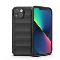Apple iPhone 13 Kılıf Esnek TPU Oyuklu Arka Yüzey Tasarımlı Zore Etnik Silikon Kapak  Siyah