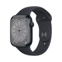 Apple Watch Series 8  Alüminyum  45mm  GPS  Gece yarısı