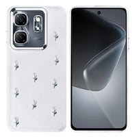 İnfinix Hot 50i Kılıf Airbag Tasarımlı Simli Şeffaf Zore Kutup Kapak  Lale