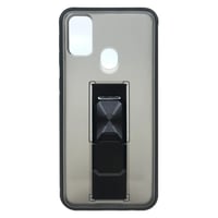 Nettech Samsung Galaxy M21 Uyumlu MicroCase Mıknatıs Yüzüklü Arka Koruma Kılıf (Siyah) NT87023