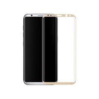 Helt Samsung Galaxy G955 S8 Plus Uyumlu 3D SuperGlass Full Cam Koruyucu (Gold) VR9523