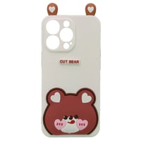 Nettech Apple iPhone 13 Pro Max Uyumlu Cartoon Case Seri Arka Koruma Kılıf (Beyaz) NT95124