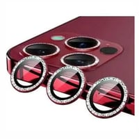 Nettech Apple iPhone 14 Pro Max Uyumlu Diamond Taşlı Model Kamera Cam Koruyucu (Kırmızı) NT98360