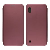 Nettech Samsung Galaxy A10 Uyumlu Lüx Seri Kapaklı Kılıf (Mürdüm) VR18171