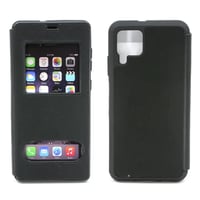 Nettech Huawei P40 Lite Uyumlu Pencereli Kapaklı Kılıf (Siyah) NT79950