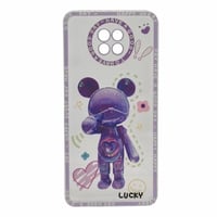 Nettech Xiaomi Redmi Note 9 5G Uyumlu Kristal Carachter Seri Arka Koruma Kılıf (Mor) NT94984