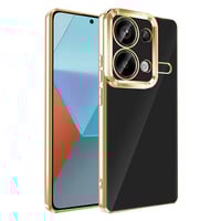 Xiaomi Redmi Note 13 Pro 4G Kılıf Kamera Korumalı Logo Gösteren Zore Omega Kapak Gold
