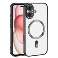 Apple iPhone 16 Plus Kılıf Kamera Korumalı Magsafe Wireless Şarj Özellikli Zore Demre Kapak Siyah