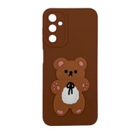 Nettech Samsung Galaxy A14 4G Uyumlu Maskot Seri Arka Koruma Kılıf (Kahverengi) NT110165