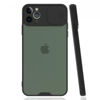 Nettech Apple iPhone 11 Pro Max Uyumlu Platin Kamera Kızaklı Arka Koruma Kılıf (Siyah) NT84734