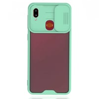 Nettech Samsung Galaxy A10S Uyumlu Platin Kamera Kızaklı Arka Koruma Kılıf (Su Yeşili) NT86746