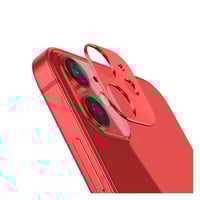 Nettech Apple iPhone 11 Uyumlu Metalik Seri Kamera Cam Koruyucu (Kırmızı) NT93316
