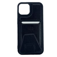 Nettech Apple iPhone 13 Pro Uyumlu Suni Deri Kartlık Arka Koruma Kılıf (Siyah) NT101523