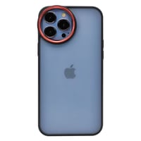 Nettech Apple iPhone 13 Pro Max Uyumlu Master Silindir Seri Arka Koruma Kılıf (SiyahKırmızı) NT95485