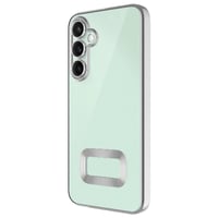 Galaxy A36 Kılıf Kamera Korumalı Logo Gösteren Zore Omega Kapak Gümüş