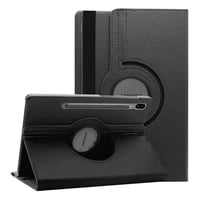 Nettech Samsung Galaxy Tab S7 FE LTE SMT733 64 GB 12.4 Uyumlu 360 Kapaklı Kılıf (Siyah) NT94571