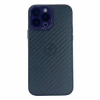 Nettech Apple iPhone 13 Pro Uyumlu Grand Karbon Seri Arka Koruma Kılıf (Derin Mor) NT100491