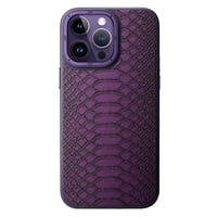 Nettech Apple iPhone 14 Pro Uyumlu Spor Deri Seri Arka Koruma Kılıf (Mor) NT101443