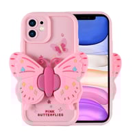 Apple iPhone 11 Kılıf Kamera Korumalı Figür Tasarımlı Zore Kapya Kapak  Pembe Açık