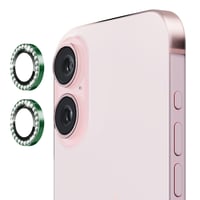 Nettech Apple iPhone 16 Uyumlu Diamond Taşlı Model Kamera Cam Koruyucu (Yeşil) NT111289