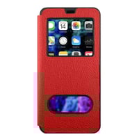 Nettech Xiaomi Poco M3 Uyumlu Pencereli Kapaklı Kılıf (Kırmızı) NT89266