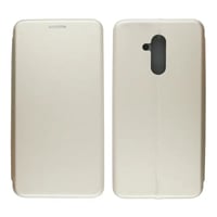 Nettech Huawei Mate 20 Lite Uyumlu Lüx Seri Kapaklı Kılıf (Gold) VR18232