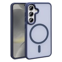 Galaxy S25 Kılıf Magsafe Şarj Özellikli Mat Arka Yüzey Zore Sio Kapak Lacivert