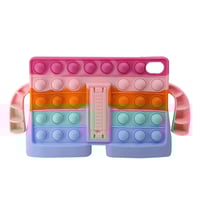 Nettech Samsung Galaxy Tab A8 WiFi SMX200 32 GB 10.5 Uyumlu Kulaklı Pop It Arka Koruma (Karışık Renk) NT96717