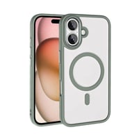 Apple iPhone 16 Kılıf Wireless Şarj Özellikli Zore Krom Magsafe Silikon Kapak  TitanyumGri