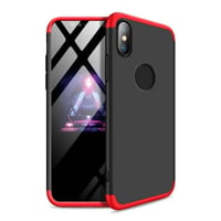 Nettech Apple iPhone XS Max Uyumlu Ön Arka Koruma Arka Koruma Kılıf (Kırmızı) VR11844