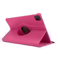 Nettech Apple iPad Pro 11 inç 2.Nesil 2020 Uyumlu 3 Kameralı Döner Standlı Kapaklı Kılıf (Pembe) NT81084