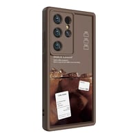 Galaxy S23 Ultra Kılıf Kamera Korumalı Baskılı Arka Yüzey Zore Klas Kapak  Koyu Kahve