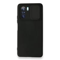 Nettech Xiaomi Poco F3 Uyumlu Kızaklı Kamera Korumalı Arka Koruma Kılıf (Siyah) NT87181