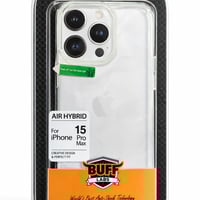 Buff Labs Air Hybrid iPhone 15 Pro Max Kılıf Şeffaf Darbe Emici Koruma