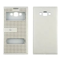 Nettech Samsung Galaxy E700 E7 2015 Uyumlu Pencereli Kapaklı Kılıf (Beyaz) VR8334
