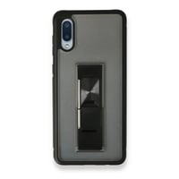 Nettech Samsung Galaxy A02 Uyumlu MicroCase Mıknatıs Yüzüklü Arka Koruma Kılıf (Siyah) NT86957