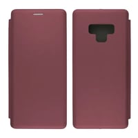 Nettech Samsung Galaxy N960 Note 9 Uyumlu Lüx Seri Kapaklı Kılıf (Mürdüm) VR18199