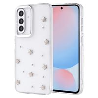 Galaxy A36 Kılıf Airbag Tasarımlı Simli Şeffaf Zore Kutup Kapak  Yıldız