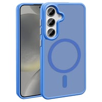 Galaxy S24 FE Kılıf Magsafe Şarj Özellikli Mat Arka Yüzey Zore Sio Kapak Mavi