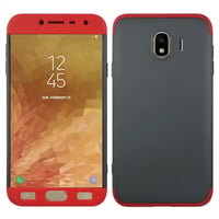 Nettech Samsung Galaxy J400 J4 Uyumlu Ön Arka Koruma Arka Koruma Kılıf (Kırmızı) VR11027
