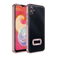 Galaxy A06 Kılıf Kamera Korumalı Logo Gösteren Zore Omega Kapak  Rose Gold