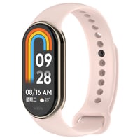 Xiaomi Mi Band 8 Serisi Klasik Kordon Silikon Strap Kayış  Kum Pembe